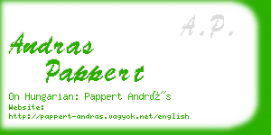 andras pappert business card